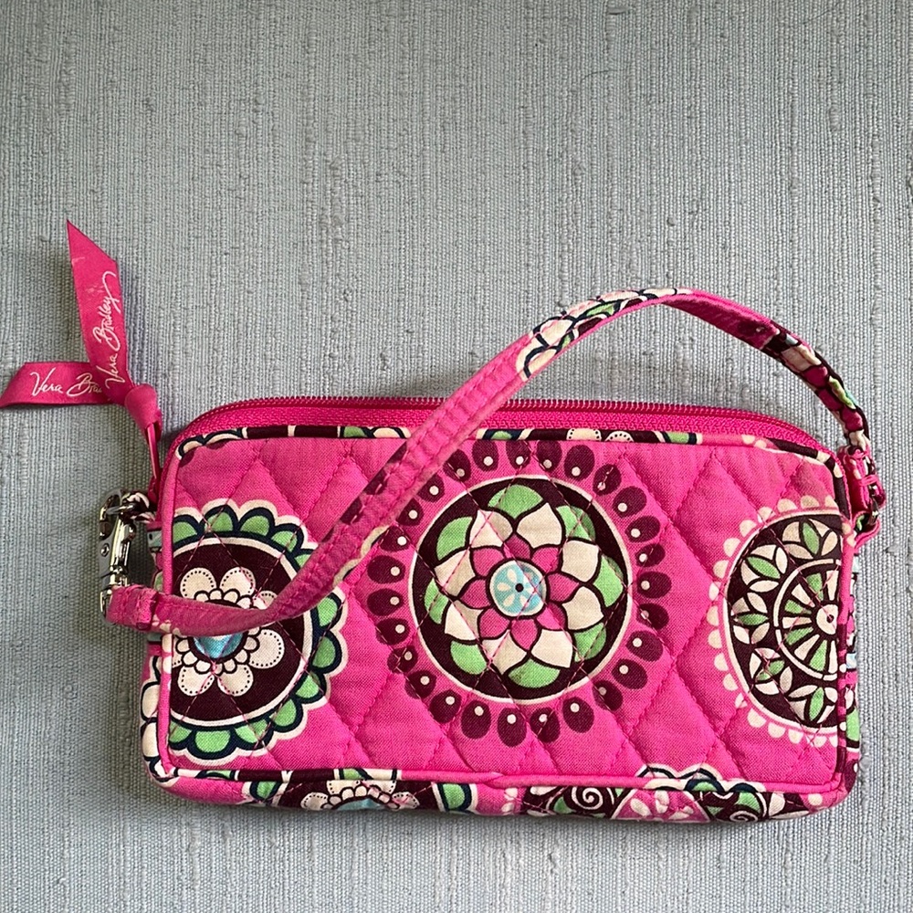 Vera Bradley clutch for cellphone, cards, lipstick.